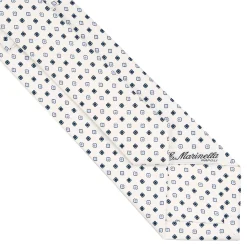 CRAVATTA SARTORIALE CLASSICA IN SETA BIANCA Microfantasia fiore