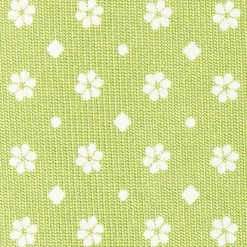 CRAVATTA SARTORIALE CLASSICA IN SETA VERDE CHIARO Microfantasia fiore
