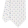 CRAVATTA SARTORIALE CLASSICA IN SETA BIANCA Microfantasia fiore