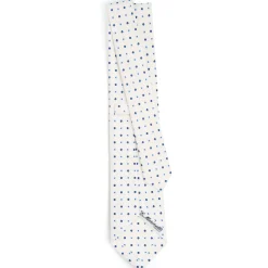 CRAVATTA SARTORIALE CLASSICA IN SETA BIANCA Microfantasia fiore