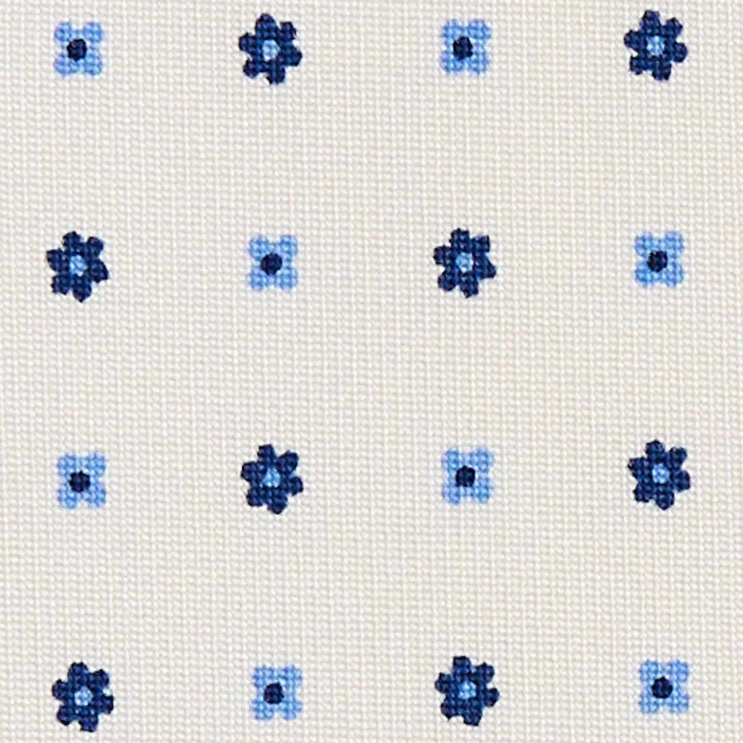 CRAVATTA SARTORIALE CLASSICA IN SETA BIANCA Microfantasia fiore