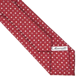 CRAVATTA SARTORIALE CLASSICA IN SETA BORDEAUX Microfantasia fiore