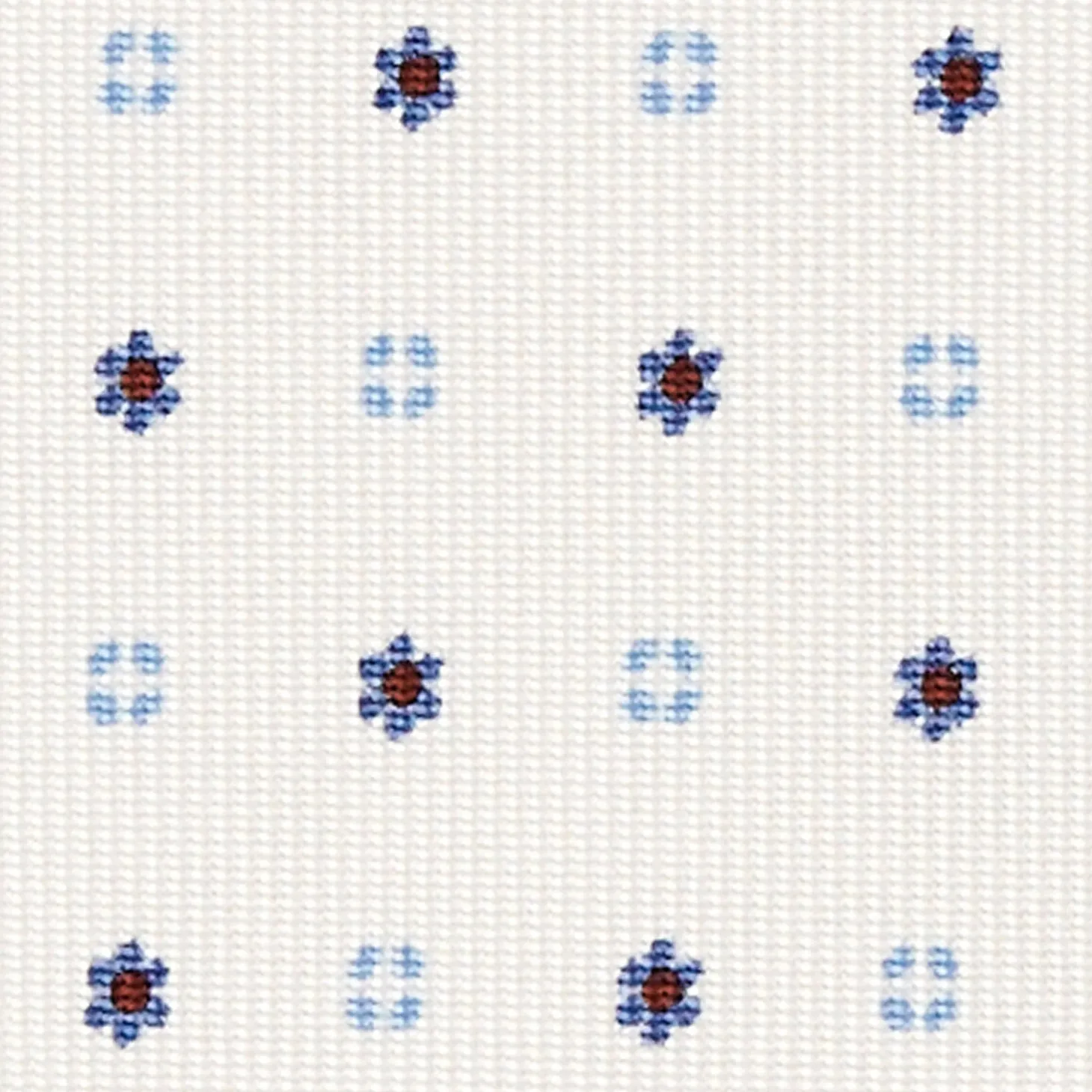 CRAVATTA SARTORIALE CLASSICA IN SETA BIANCA Microfantasia fiore