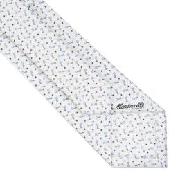 CRAVATTA SARTORIALE CLASSICA IN SETA BIANCA Microfantasia fiore