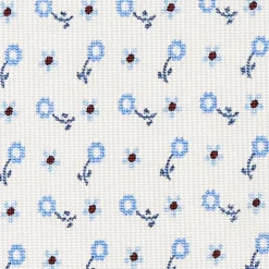 CRAVATTA SARTORIALE CLASSICA IN SETA BIANCA Microfantasia fiore