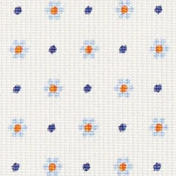 CRAVATTA SARTORIALE CLASSICA IN SETA BIANCA Microfantasia fiore