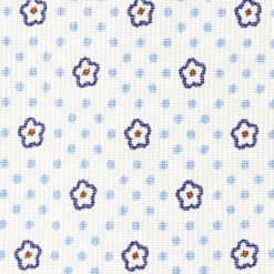 CRAVATTA SARTORIALE CLASSICA IN SETA BIANCA Microfantasia fiore