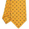 CRAVATTA SARTORIALE CLASSICA IN SETA GIALLA Microfantasia fiore