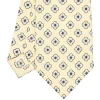 CRAVATTA SARTORIALE CLASSICA IN SETA GIALLA Microfantasia fiore