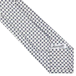 CRAVATTA SARTORIALE CLASSICA IN SETA BIANCA Microfantasia fiore