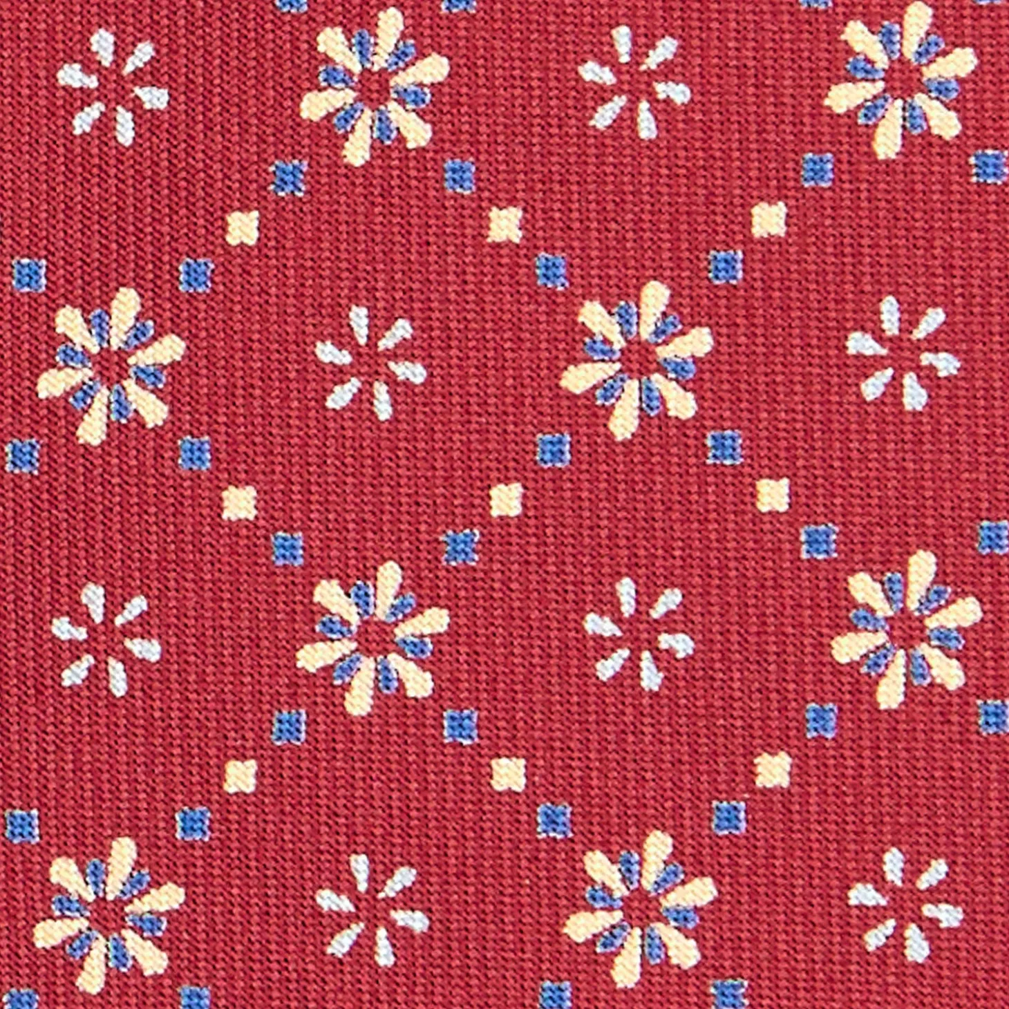 CRAVATTA SARTORIALE CLASSICA IN SETA BORDEAUX Microfantasia fiore