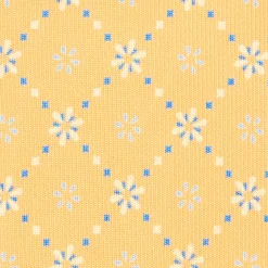 CRAVATTA SARTORIALE CLASSICA IN SETA GIALLA Microfantasia fiore