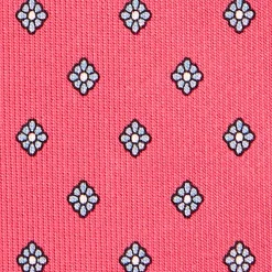CRAVATTA SARTORIALE CLASSICA IN SETA ROSA Microfantasia fiore