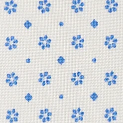 CRAVATTA SARTORIALE CLASSICA IN SETA BIANCA Microfantasia fiore