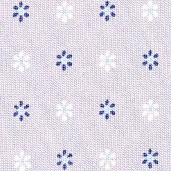 CRAVATTA SARTORIALE CLASSICA IN SETA GRIGIO CHIARO Microfantasia fiore