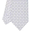 CRAVATTA SARTORIALE CLASSICA IN SETA BIANCA Microfantasia fiore