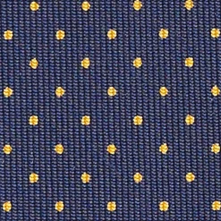 CRAVATTA SARTORIALE CLASSICA IN SETA BLU SCURO Pois
