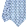 CRAVATTA SARTORIALE CLASSICA IN SETA BLU Microfantasia m geometrica
