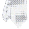 CRAVATTA SARTORIALE CLASSICA IN SETA BIANCA Microfantasia fiore