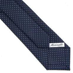 CRAVATTA SARTORIALE CLASSICA IN SETA BLU SCURO Pois