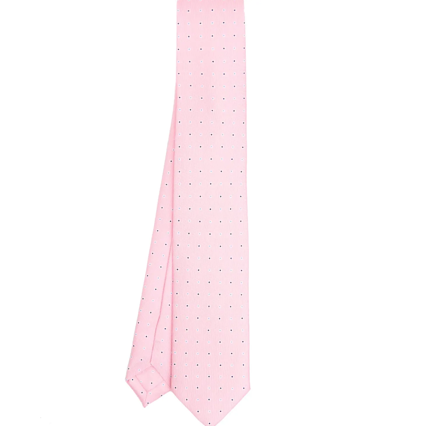 CRAVATTA SARTORIALE 7 CM IN SETA ROSA Microfantasia fiore