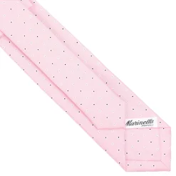 CRAVATTA SARTORIALE 7 CM IN SETA ROSA Microfantasia fiore