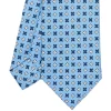 CRAVATTA SARTORIALE 7 CM IN SETA AZZURRA Microfantasia fiore