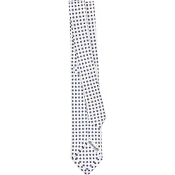 CRAVATTA SARTORIALE 7 CM IN SETA BIANCA Microfantasia fiore