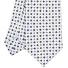CRAVATTA SARTORIALE 7 CM IN SETA BIANCA Microfantasia fiore