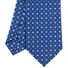 CRAVATTA SARTORIALE 7 CM IN SETA BLU Microfantasia fiore