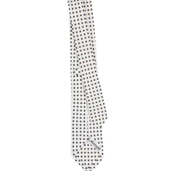 CRAVATTA SARTORIALE 7 CM IN SETA BIANCA Microfantasia fiore