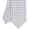 CRAVATTA SARTORIALE 7 CM IN SETA BIANCA Microfantasia fiore