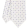 CRAVATTA SARTORIALE 7 CM IN SETA BIANCA Microfantasia fiore