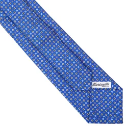 CRAVATTA SARTORIALE EXTRA LONG IN SETA BLUETTE Microfantasia fiore