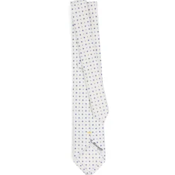 CRAVATTA SARTORIALE EXTRA LONG IN SETA BIANCA Microfantasia fiore