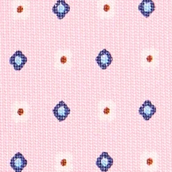 CRAVATTA SARTORIALE EXTRA LONG IN SETA ROSA Microfantasia fiore