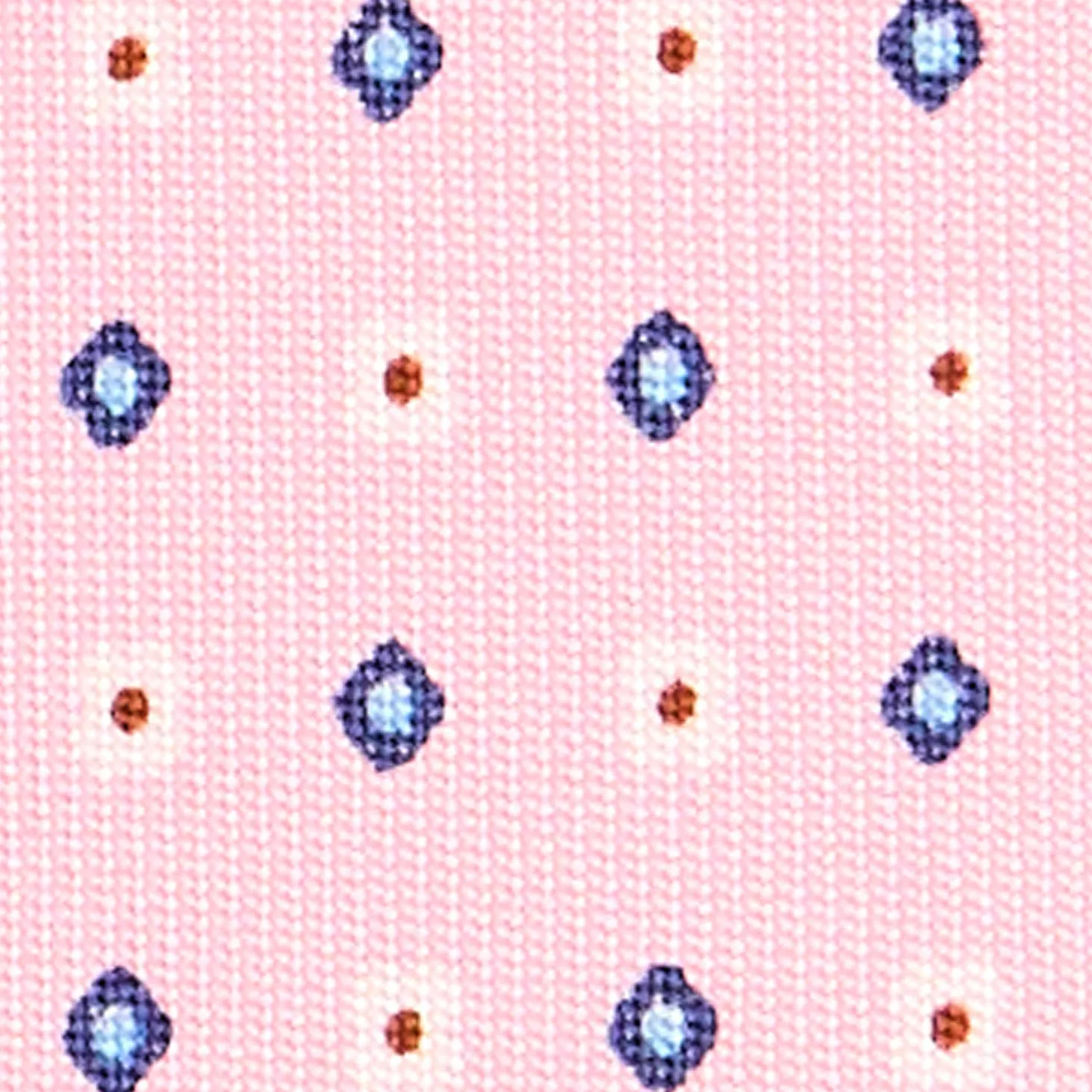 CRAVATTA SARTORIALE EXTRA LONG IN SETA ROSA Microfantasia fiore