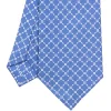 CRAVATTA SARTORIALE EXTRA LONG IN SETA AZZURRO POLVERE Microfantasia fiore