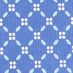 CRAVATTA SARTORIALE EXTRA LONG IN SETA AZZURRO POLVERE Microfantasia fiore