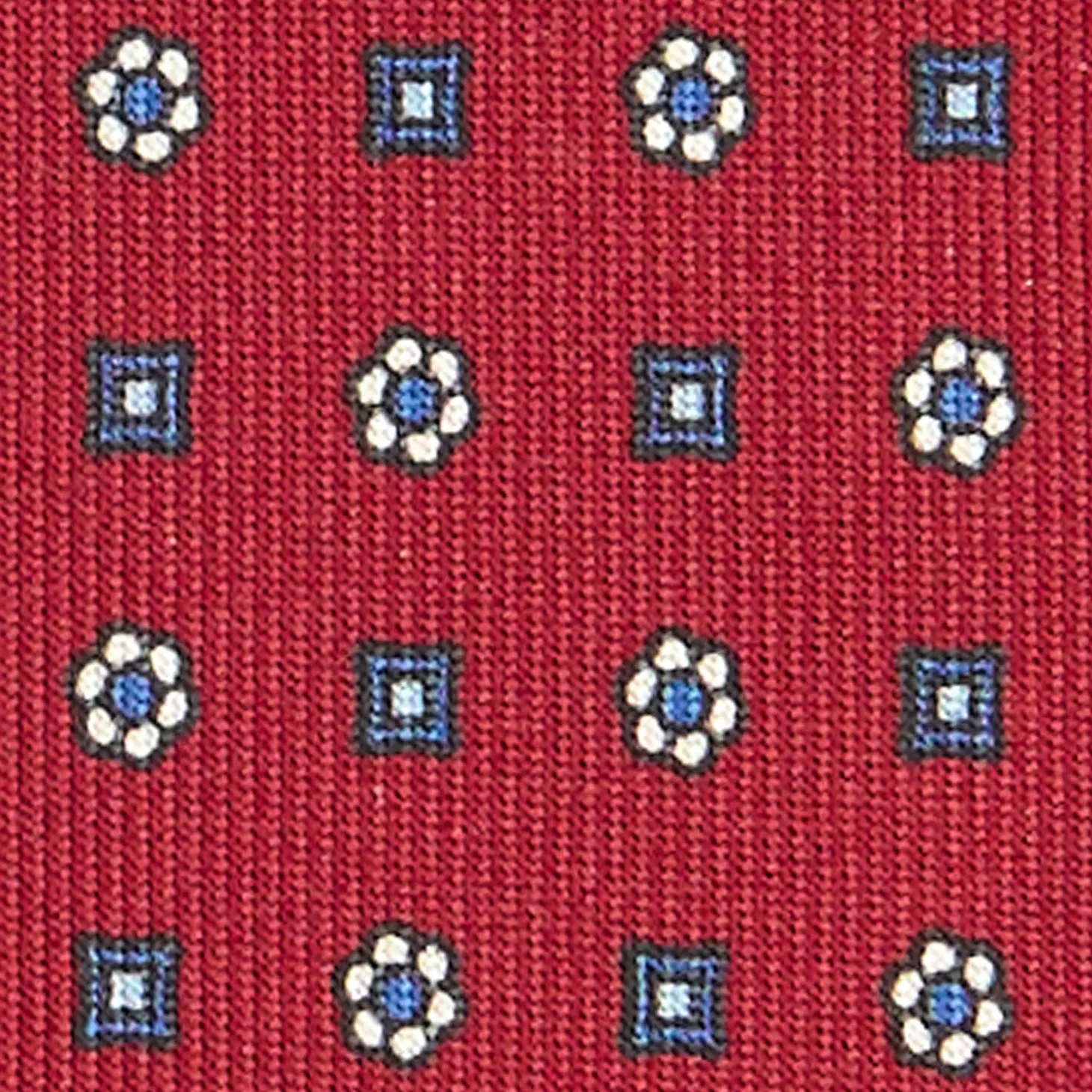 CRAVATTA SARTORIALE EXTRA LONG IN SETA BORDEAUX Microfantasia fiore