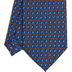 CRAVATTA SARTORIALE EXTRA LONG IN SETA MARRONE SCURO Collezione heritage