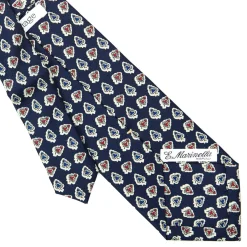 CRAVATTA SARTORIALE EXTRA LONG IN SETA BLU SCURO Collezione heritage