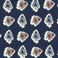 CRAVATTA SARTORIALE EXTRA LONG IN SETA BLU SCURO Collezione heritage
