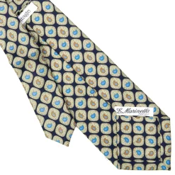 CRAVATTA SARTORIALE EXTRA LONG IN SETA BLU SCURO Collezione heritage