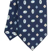 CRAVATTA SARTORIALE EXTRA LONG IN SETA BLU SCURO Collezione heritage