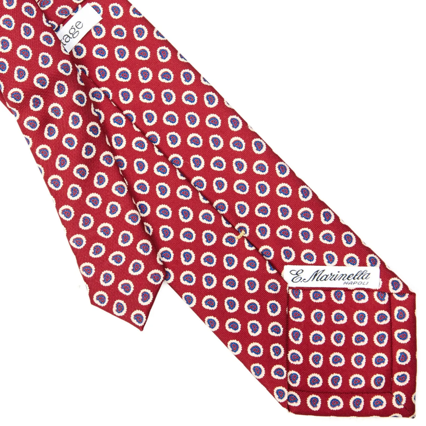 CRAVATTA SARTORIALE EXTRA LONG IN SETA BORDEAUX Collezione heritage