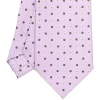 CRAVATTA SARTORIALE EXTRA LONG IN SETA LILLA Microfantasia fiore