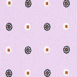 CRAVATTA SARTORIALE EXTRA LONG IN SETA LILLA Microfantasia fiore