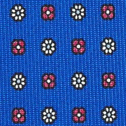 CRAVATTA SARTORIALE EXTRA LONG IN SETA BLUETTE Microfantasia fiore