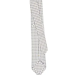 CRAVATTA SARTORIALE EXTRA LONG IN SETA BIANCA Microfantasia fiore